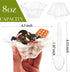 50ct 8oz Clear Plastic Dessert Cups with Spoons, Disposable Flower Shaped Ice Cream Bowls for Parties