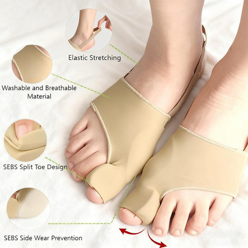 VCCETOUL 2PCS Bunion Corrector for Women & Men, Big Toe Straightener, Bunion Corrector Sleeve with Separators, Hallux