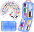 Shiritany Travel Pill Organizer with 189 Medicine Labels, 10 Compartments Small Pill Case