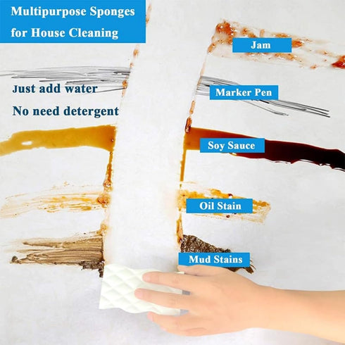 10 Pieces Magic Cleaning Sponge, Melamine Sponge for Grease, Crayons, and Dust Removal