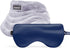 ASUTRA Navy Silk Eye Pillow and Plush Gray Weighted Neck Wrap Bundle Set - 2 Products, Weighted Eye Mask Filled with