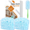 30PCS Disposable Dusters Refills, Heavy Duty 360 Degree Dusters Blue Electrostatic Replacement Heads for Multi-Surface