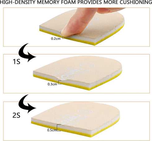 riemot Memory Foam Insoles for Women Men - Super Soft Replacement Innersoles for Slippers, Sneakers, Running Shoes,