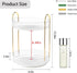 YCIA&DONE 360 Rotating Makeup Organizer - High Capacity 2 Tiers Cosmetic Skincare Perfume Organizer (Clear White)