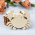 Zontween 20 Unfinished Crab Wooden Tag Hanging Wood Sea Animals Wood Cutout Blank Wood Slices Wooden Tags with Twine