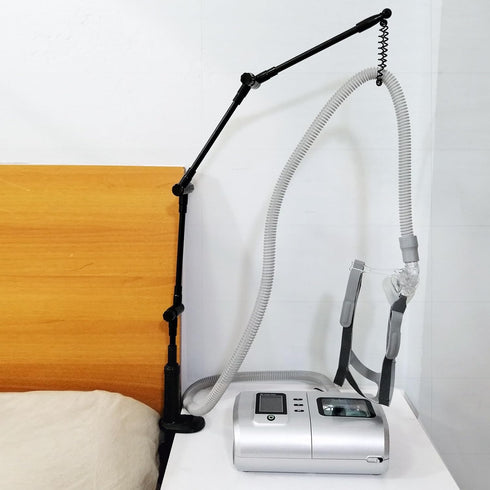 Foldable Aluminum CPAP Hose Holder & Accessories - Adjustable & Secure to Avoid Tangling of CPAP Hoses