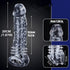 XCASLY q6654491 Transparent Threaded mace Condom Male Condom Adult Lock fine Ring Crystal Sleeve