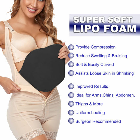 KUSMOO 3 Pack Lipo Foam Ab Board Post Surgery Liposuction Abdominal Compression Board BBL Lumbar Molder Backboard