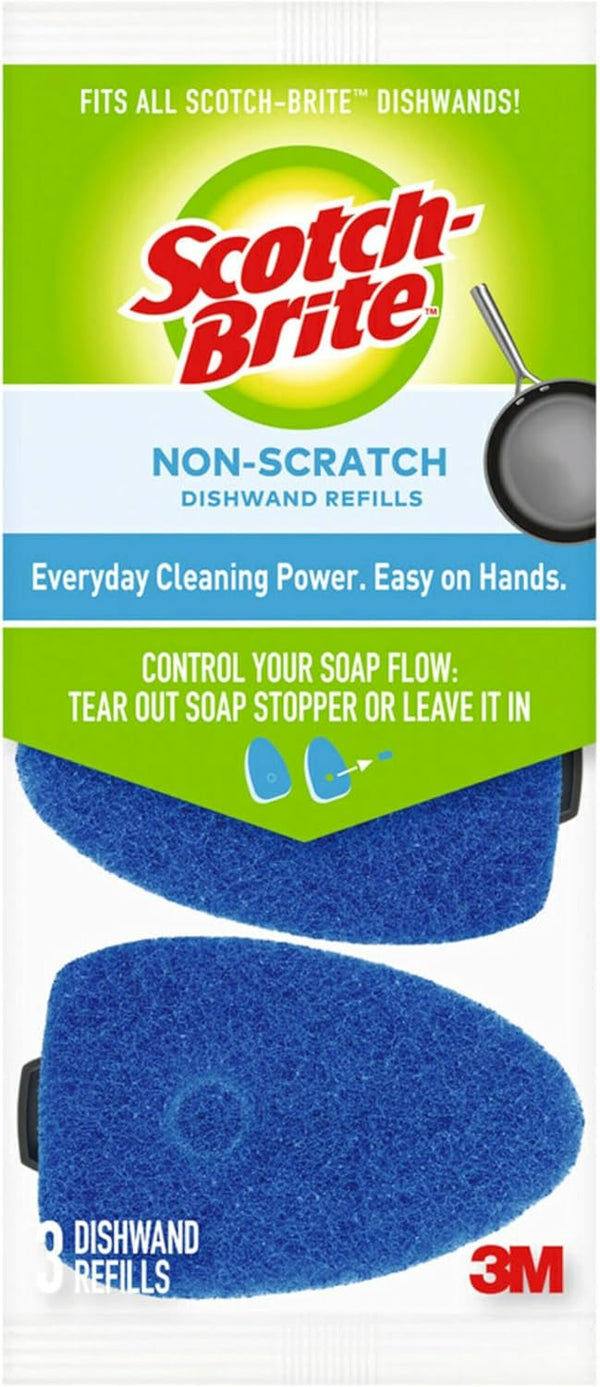 Scotch-Brite Non-Scratch Dishwand Refills, 3 Count (Pack of 7)