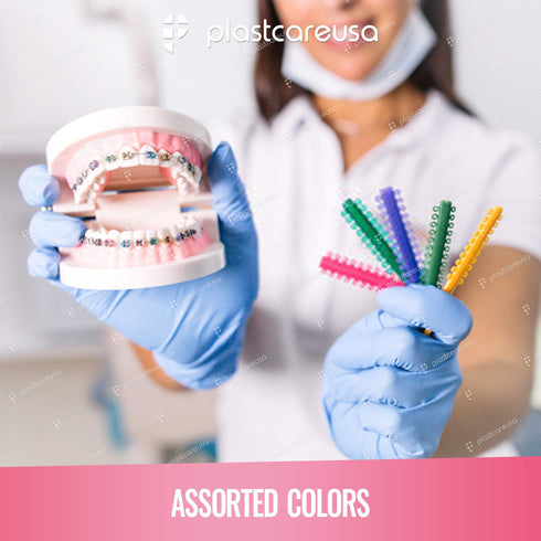 2080 Ligature Ties for Braces, Multicolor Dental Orthodontic Ties for Brackets, 2 Bags of 1040