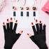 Syhood 3 Pair UV Gloves for Nail Lamp, UPF50+ UV Fingerless Protection Gloves for Manicures