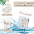 Sanwuta Beige Clear Toiletry Bag - Waterproof PVC Makeup Case with Handle, Zipper Portable Organizer for Women