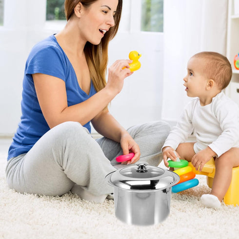 Portable Stainless Steel Spittoon Urinal - Easy to Clean Bedside Potty