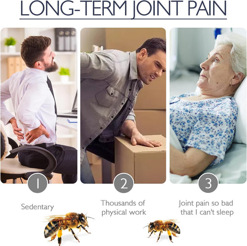2PCS Bee Venom Joint Relief Moisture, New Zealand Bee Venom Cream for Back, Neck, Hands, Feet, Joints