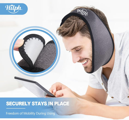 Hilph Face Ice Pack Head Wrap for Wisdom Teeth, Jaw & Chin, Dental Surgery with 4 Hot Cold Packs (Gray)