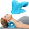 Neck Stretcher for Pain Relief, Cervical Traction Device Pillow for Muscle Relaxation and TMJ Pain Relief (Blue)