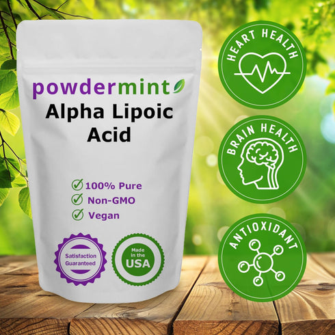 Alpha Lipoic Acid Powder (RS-ALA, Pure ALA) (Multiple Sizes) Antioxidant (100 Grams) Scoop Included