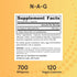 Jarrow Formulas N-A-G 700mg, 120 Veggie Capsules - N-Acetyl Glucosamine for Bone & Joint Support, Up to 120 Servings