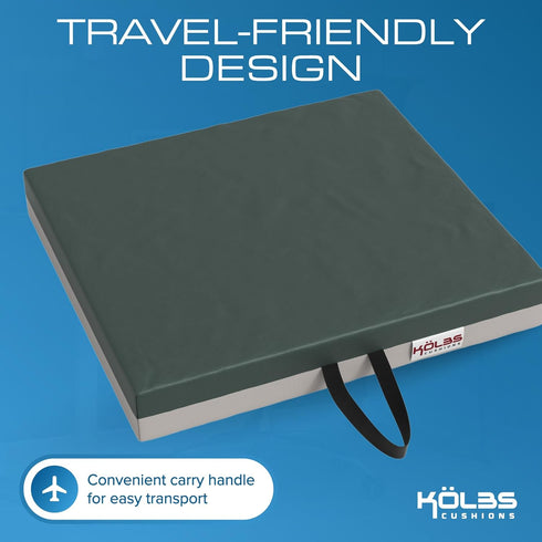 Koelbs Tailbone 16 16 Inch 3 Inch Gel Extreme Wheelchair Seat Cushion, Coccyx, Sciatica & Pain Relief, Ideal