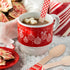 Uiifan 120 Pcs Christmas Disposable Wooden Spoons, 5.5 Inches Striped Candy Cane Patterns for Tasting