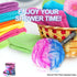 Loofah Sponge Bath Sponge - 4 Pack for Women and Men (Blue Pink Combine)