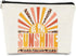Be The Sunshine Retro Pink Leopard Makeup Bag Gift for Women, Inspirational Cosmetic Bag for Teen Girls