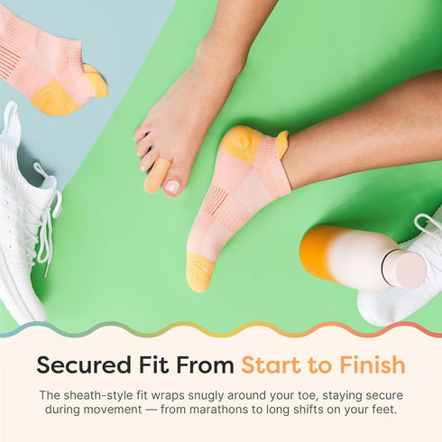 Hammer 6 Pack ZenToes Gel Toe Caps Silicone Toe Protectors for Cushioning & Nail Coverage Relief from Missing