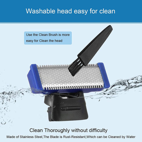 Razor Charger USB and Solo Replacement Heads, Compatible with Microtouch Solo Men's Shaver Electric Micro Trimmer