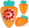 SWETRACE 24pcs Carrot Shaped Disposable Paper Plates Multi-function Household Dinner Plates for Party