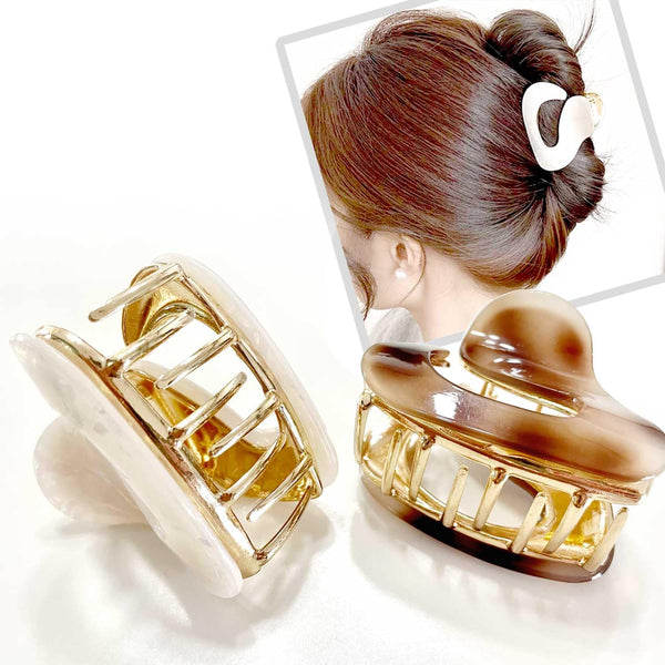 Metal Hair Clips, Claw Clips for Thick and Thin Hair, Strong Hold Hair Accessories for Women, 2 Pcs