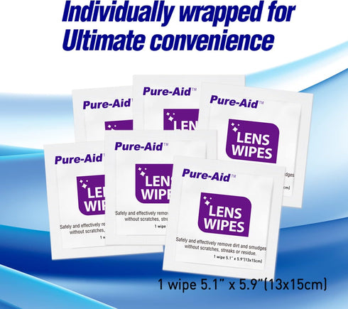Lens Wipes 100ct (1pk) for Cleaning Eyeglasses, Camera Lenses, Smart Phones and More