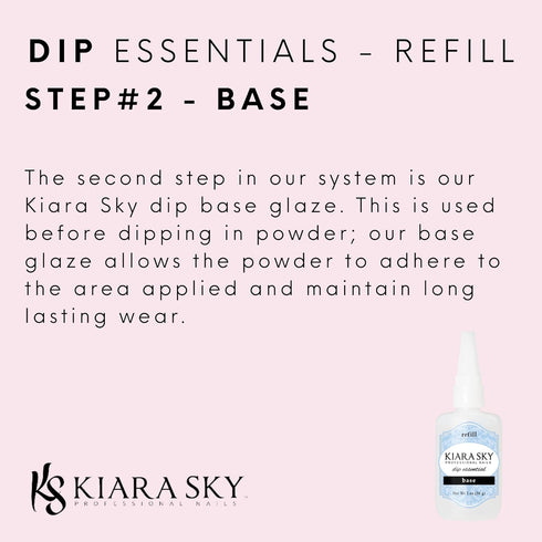 KIARA SKY Liquid Essentials Dip Manicure - 2 fl oz Refill, Step #2 Base Coat
