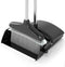 Broom with Dustpan Combo Set, 54” Long Handle Household Dust Pan for Home Office Kitchen Cleaning (Black & Grey)