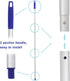 Mop with One Handle and Two Blue Microfiber Cloth Mop Heads (1 Handle & 2 Mop Heads)
