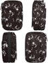 QsirBC 7 Halloween Skull Art Daily Pill Organizer Travel Medicine Container Holder Bag Small Weekly Pills Case Box Day