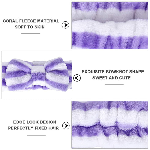 LADES Soft Skincare Headband, Adjustable & Comfortable, Cute Patterns for Makeup, Facial, Non-Slip Hair Control