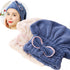 Jseng 2PC Hair Drying Caps, Ultra Absorbent Microfiber Turban Wrap Towels for Girls and Women, Extra Soft