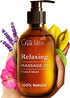 Set Set 2x200ml Relaxing Massage Oil & Soothing Massage Oil - Aromatherapy Grade Essential Oils - - Gya Labs