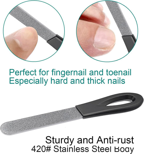 Toenail File for Thick Toenails, 3.6 Inch Double Sided Nail Files, 180 Grit Emery Boards, 1 PACK-BF01