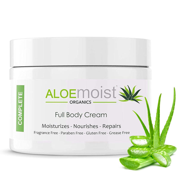 Organic Aloe Vera Lotion - Face & Body Moisturizing Cream with Natural Aloe Vera, Vitamin E, C, Retinol, Shea Butter