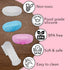 Baby Finger Toothbrush (Set of 3) - Silicone Baby Toothbrush with 3 Cases in Blue, Pink & Clear