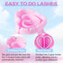 NXJ INFILILA Glue Rings for Eyelash Extensions, 100PCS Disposable Heart Shape Makeup Plastic Cups for Lashes