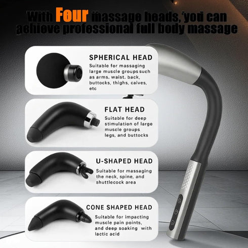 HKDFCXL 2025 hammer set, new fascia gun portable massage low noise, equipped with four professional replacement heads