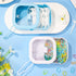 Prudiut Hair Tie Organizer, Small Hair Clip Jewelry Holder for Baby Teen Girl Women, Blue and White