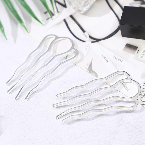 Metal Hair Clips 6pcs, 4 Teeth Hair Combs, DIY Hairpins Updo Accessory for Women - Wedding Hair Clip