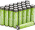 Amazon Basics 24-Pack Rechargeable AAA NiMH Batteries, 850 mAh, High-Capacity, Recharge up to 500x Times