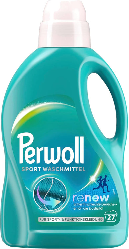 Perwoll (1 27 Sports Detergent x Wash Loads) | Gently Cleans, Removes Bad Odors & Maintains Elasticity | For Sports