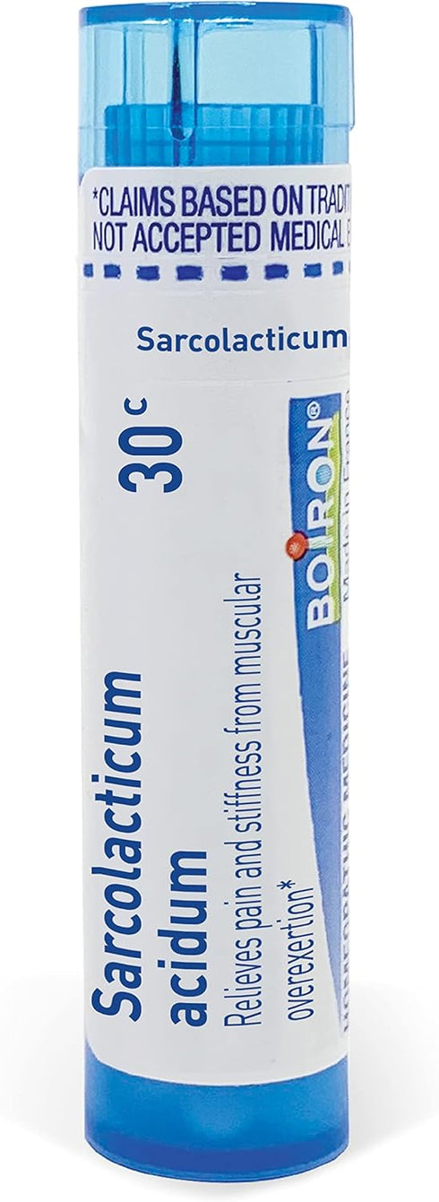 Sarcolacticum Acidum 30c, Homeopathic Relief for Pain and Stiffness from Muscular Overexertion - 80 Pellets