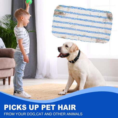 kCarpoly 4 Pack 15*8 inch Reusable Mop Replacement Pads Suitable for Flat Mops, Compatible with Hardwood Floor More