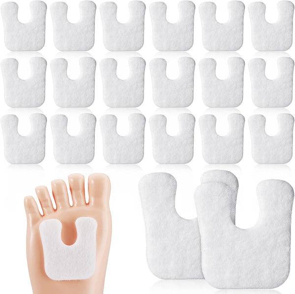 80 Pcs U Shaped Callus Cushions, Self-Adhesive Felt Pads for Foot Care and Pain Relief